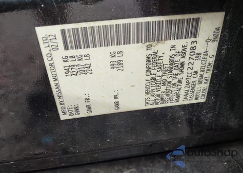 2012 Nissan Altima 2.5 S from USA, damaged, VIN 1N4AL2AP7CC227083